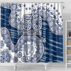 Geelong Cats NAIDOC Week 2026 Shower Curtain Australian Aboriginal Dot Art Dreamtime Pattern Style
