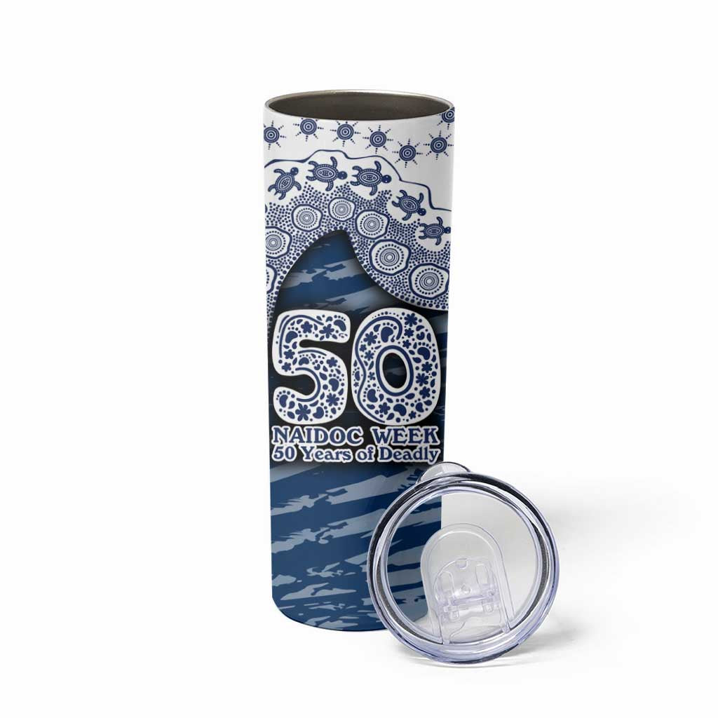 Geelong Cats NAIDOC Week 2026 Skinny Tumbler Australian Aboriginal Dot Art Dreamtime Pattern Style