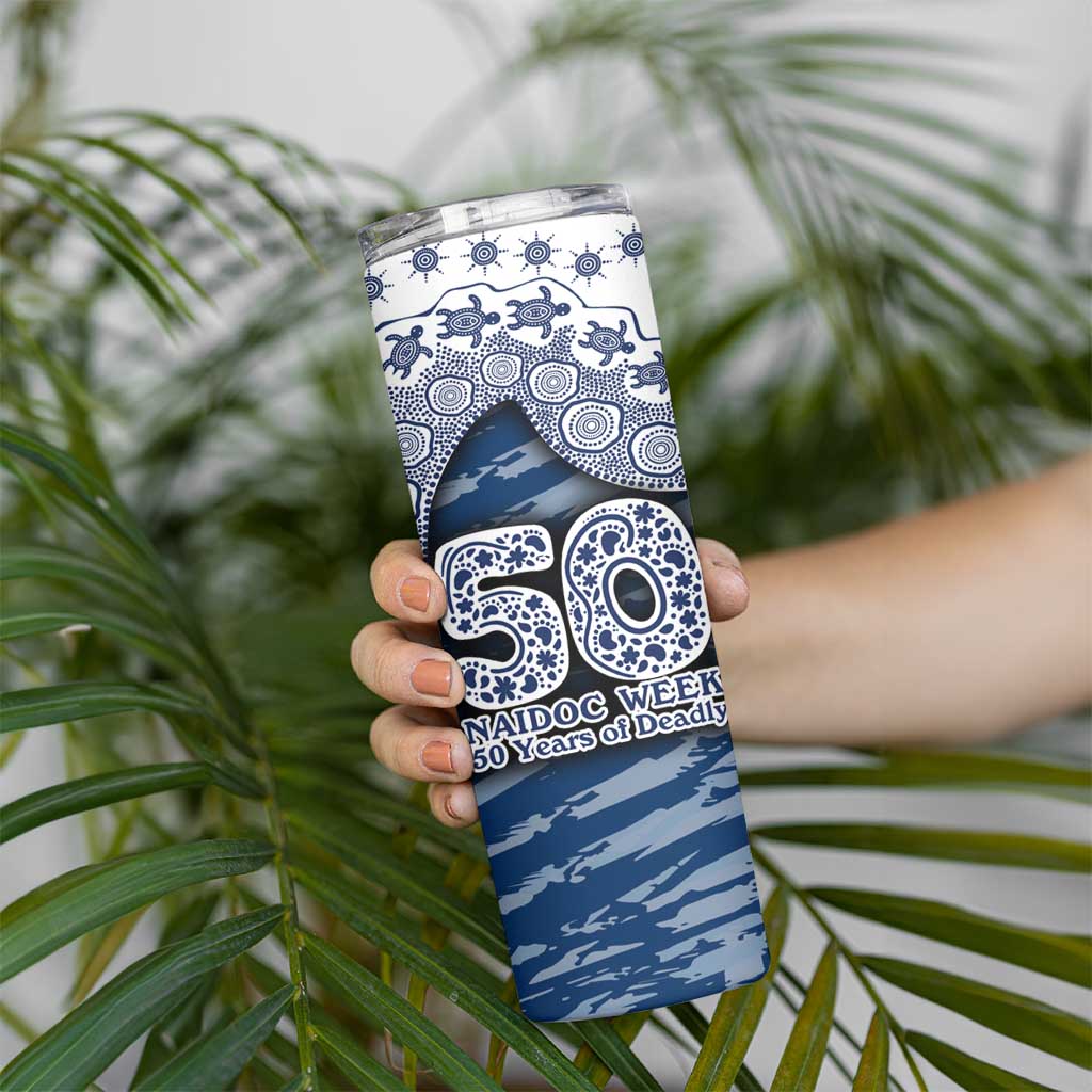 Geelong Cats NAIDOC Week 2026 Skinny Tumbler Australian Aboriginal Dot Art Dreamtime Pattern Style