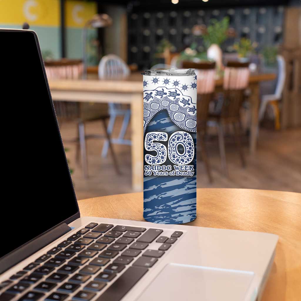 Geelong Cats NAIDOC Week 2026 Skinny Tumbler Australian Aboriginal Dot Art Dreamtime Pattern Style