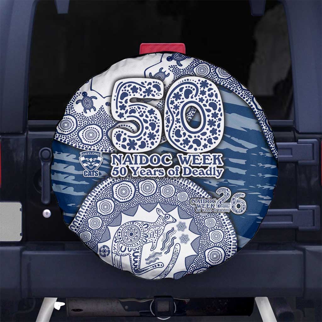 Geelong Cats NAIDOC Week 2026 Spare Tire Cover Australian Aboriginal Dot Art Dreamtime Pattern Style