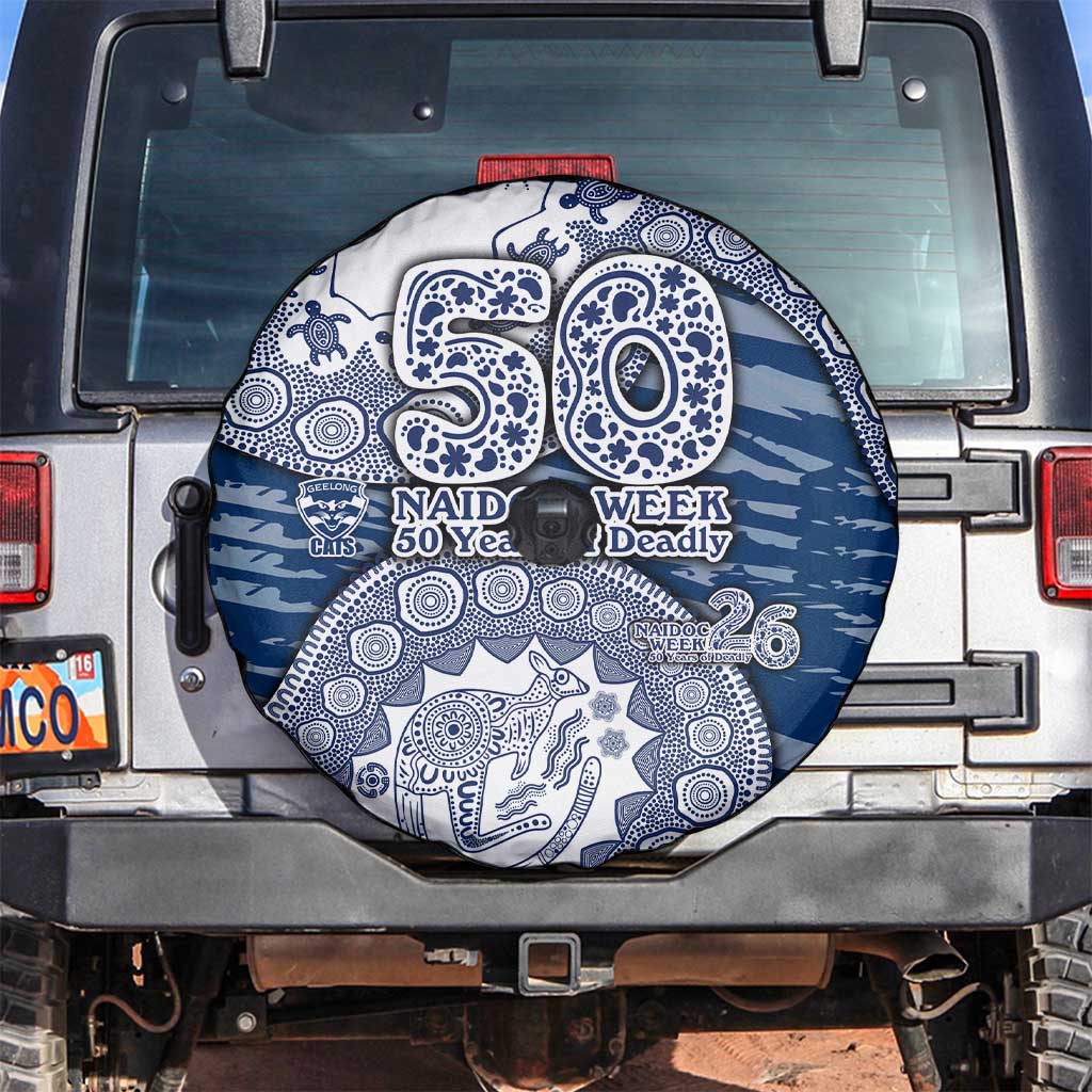 Geelong Cats NAIDOC Week 2026 Spare Tire Cover Australian Aboriginal Dot Art Dreamtime Pattern Style