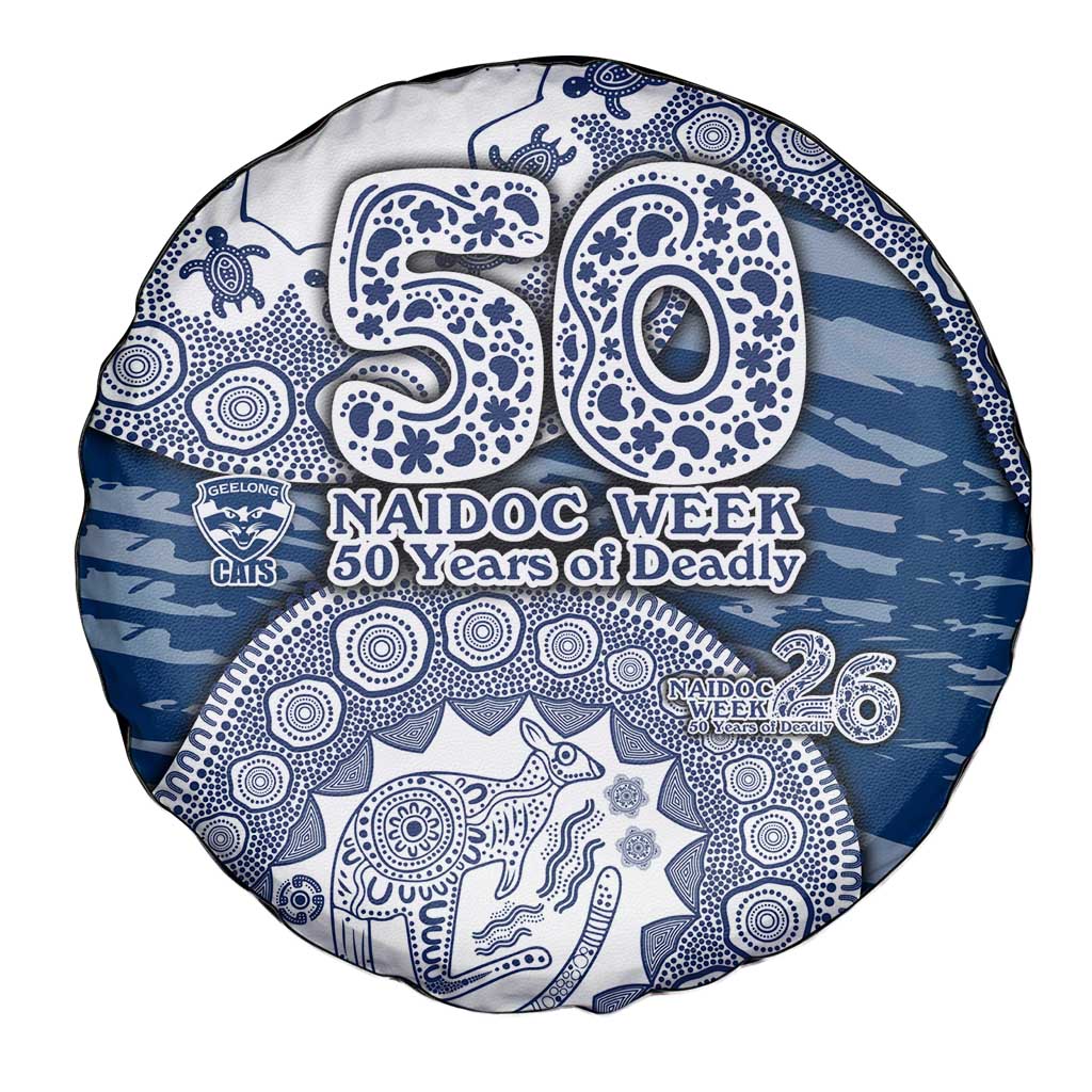 Geelong Cats NAIDOC Week 2026 Spare Tire Cover Australian Aboriginal Dot Art Dreamtime Pattern Style