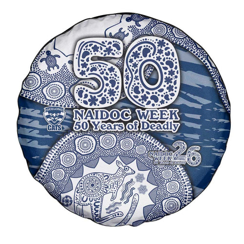 Geelong Cats NAIDOC Week 2026 Spare Tire Cover Australian Aboriginal Dot Art Dreamtime Pattern Style