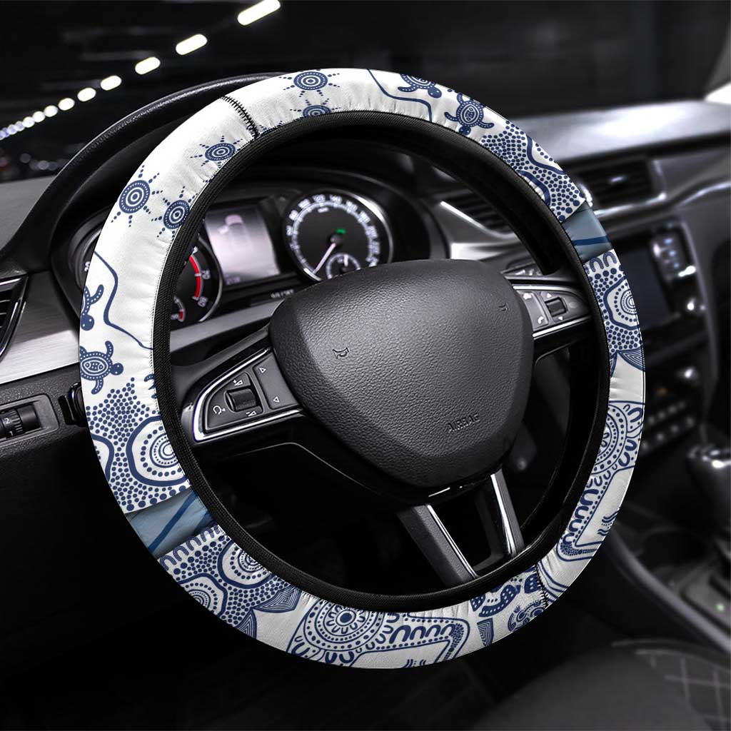 Geelong Cats NAIDOC Week 2026 Steering Wheel Cover Australian Aboriginal Dot Art Dreamtime Pattern Style