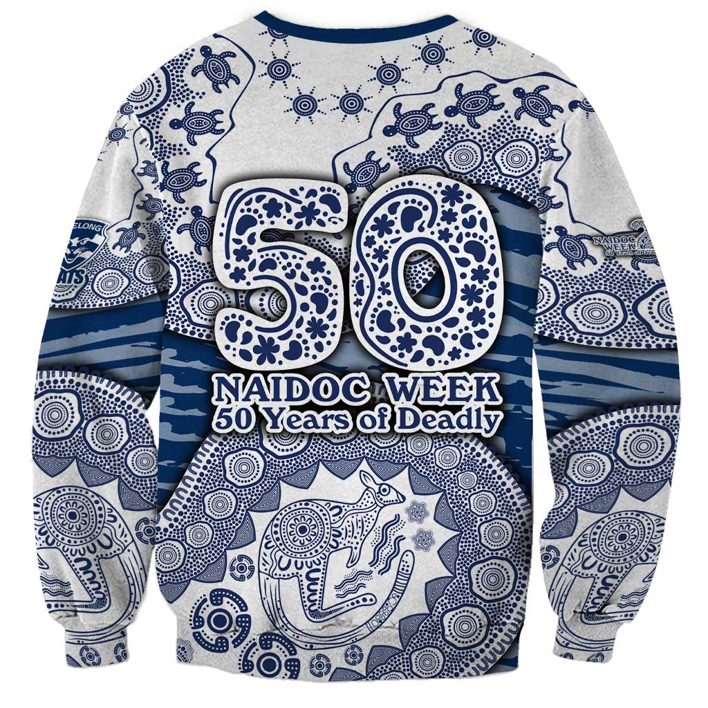 Geelong Cats NAIDOC Week 2026 Sweatshirt Australian Aboriginal Dot Art Dreamtime Pattern Style