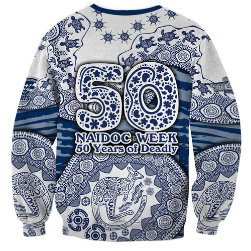 Geelong Cats NAIDOC Week 2026 Sweatshirt Australian Aboriginal Dot Art Dreamtime Pattern Style