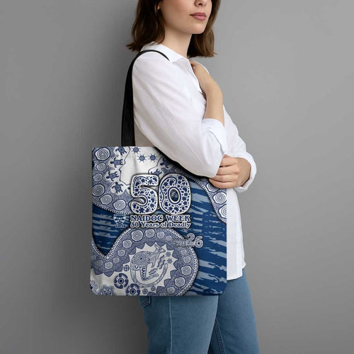 Geelong Cats NAIDOC Week 2026 Tote Bag Australian Aboriginal Dot Art Dreamtime Pattern Style