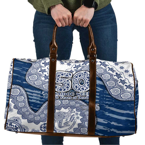 Geelong Cats NAIDOC Week 2026 Travel Bag Australian Aboriginal Dot Art Dreamtime Pattern Style