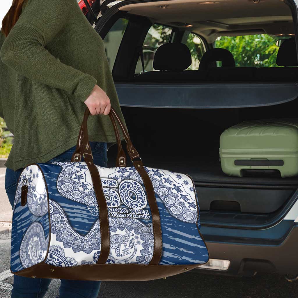 Geelong Cats NAIDOC Week 2026 Travel Bag Australian Aboriginal Dot Art Dreamtime Pattern Style
