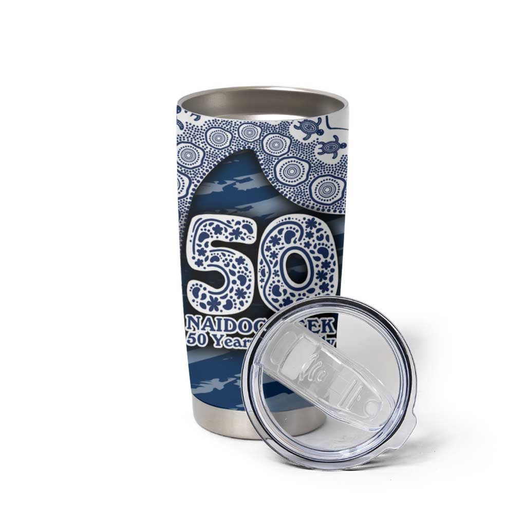 Geelong Cats NAIDOC Week 2026 Tumbler Cup Australian Aboriginal Dot Art Dreamtime Pattern Style