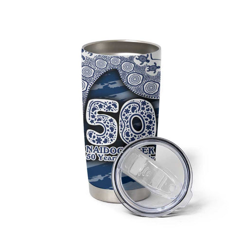 Geelong Cats NAIDOC Week 2026 Tumbler Cup Australian Aboriginal Dot Art Dreamtime Pattern Style