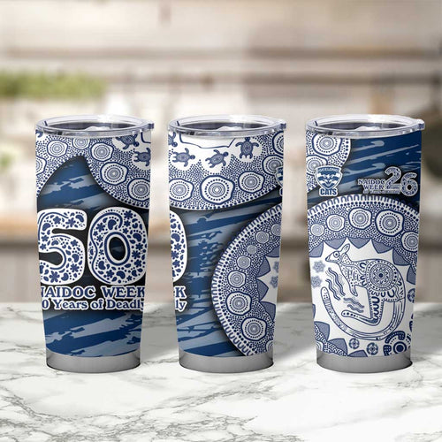 Geelong Cats NAIDOC Week 2026 Tumbler Cup Australian Aboriginal Dot Art Dreamtime Pattern Style