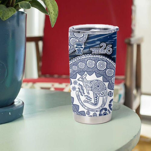 Geelong Cats NAIDOC Week 2026 Tumbler Cup Australian Aboriginal Dot Art Dreamtime Pattern Style