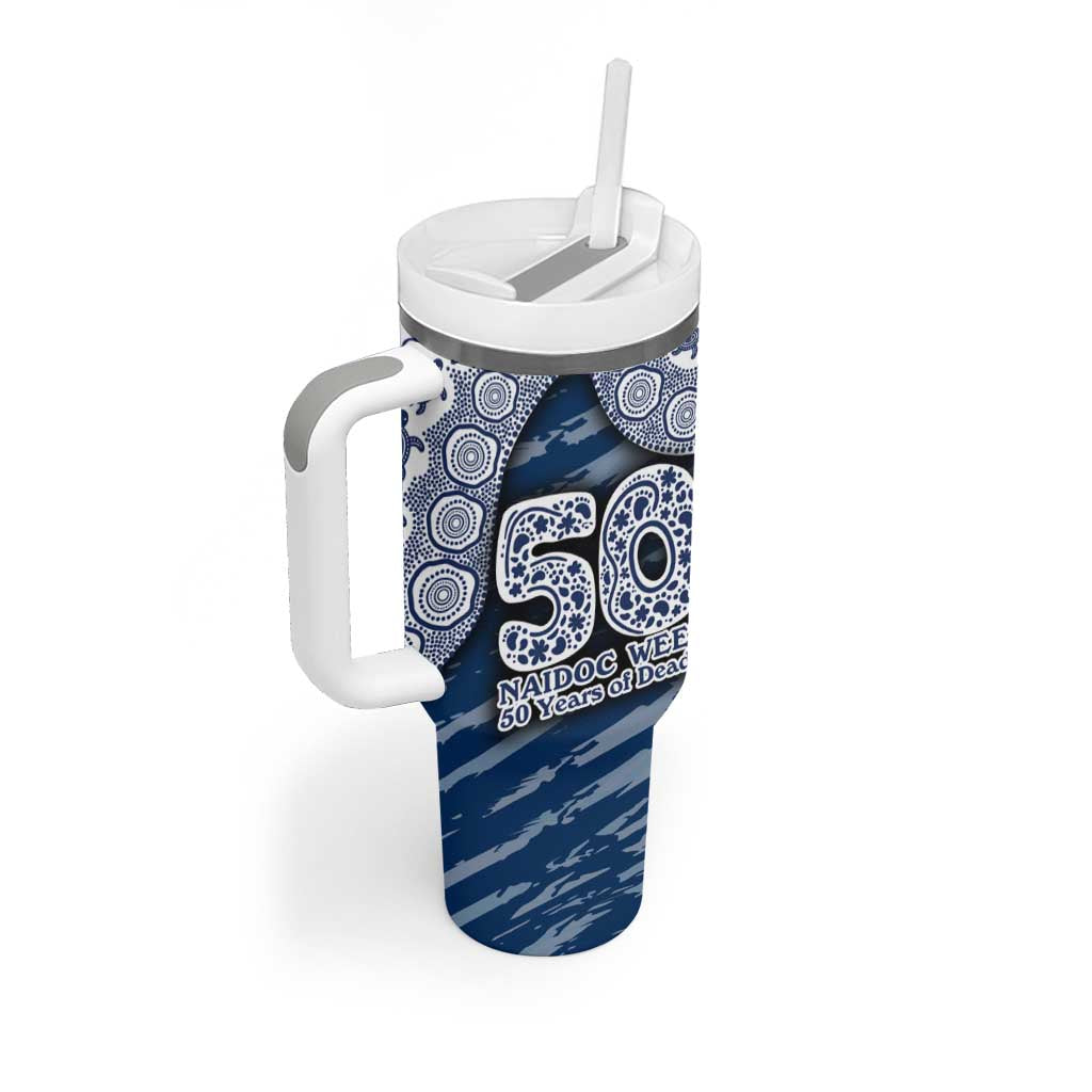 Geelong Cats NAIDOC Week 2026 Tumbler With Handle Australian Aboriginal Dot Art Dreamtime Pattern Style