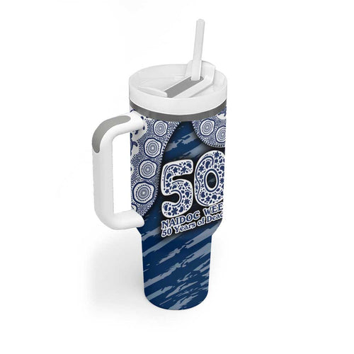 Geelong Cats NAIDOC Week 2026 Tumbler With Handle Australian Aboriginal Dot Art Dreamtime Pattern Style