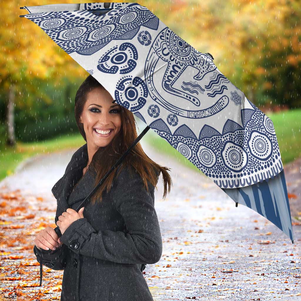 Geelong Cats NAIDOC Week 2026 Umbrella Australian Aboriginal Dot Art Dreamtime Pattern Style