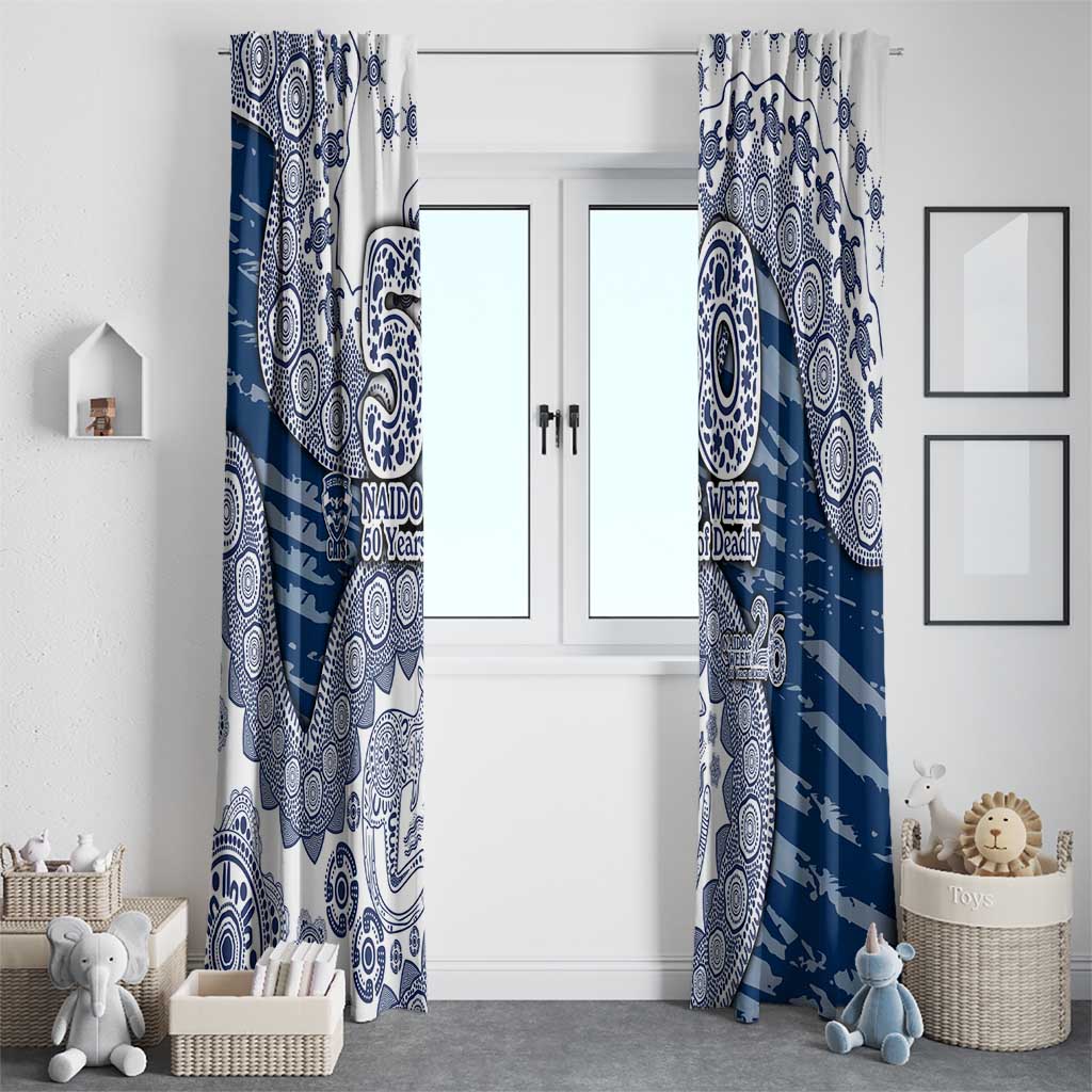 Geelong Cats NAIDOC Week 2026 Window Curtain Australian Aboriginal Dot Art Dreamtime Pattern Style