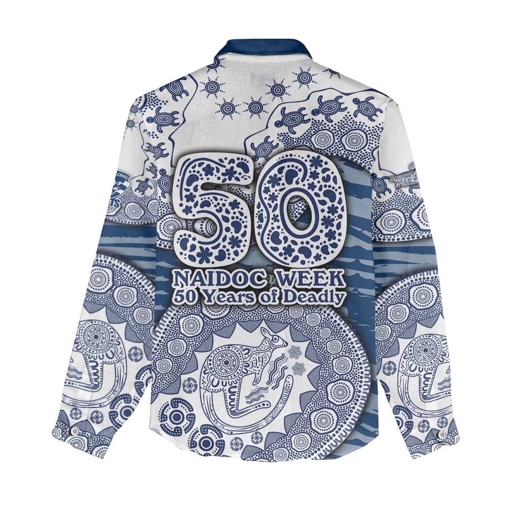 Geelong Cats NAIDOC Week 2026 Women Casual Shirt Australian Aboriginal Dot Art Dreamtime Pattern Style