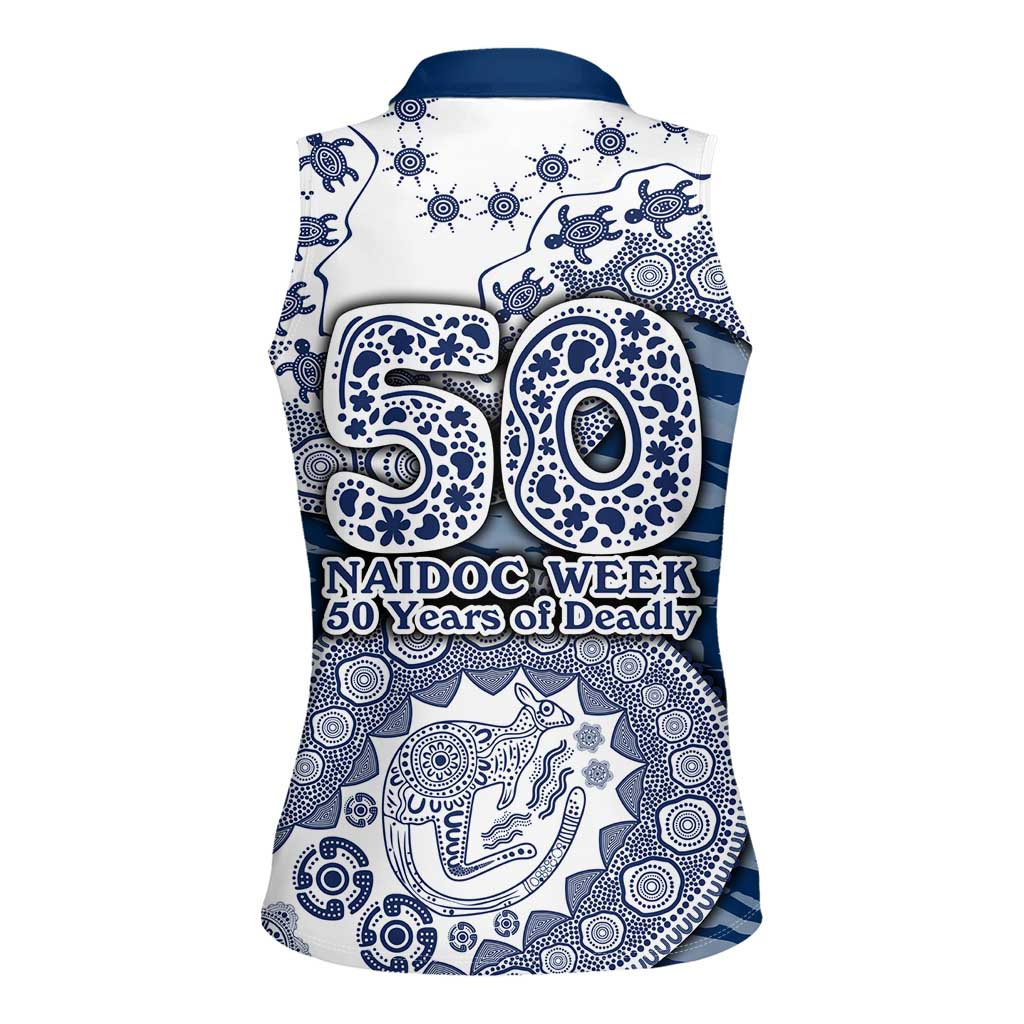 Geelong Cats NAIDOC Week 2026 Women Sleeveless Polo Shirt Australian Aboriginal Dot Art Dreamtime Pattern Style