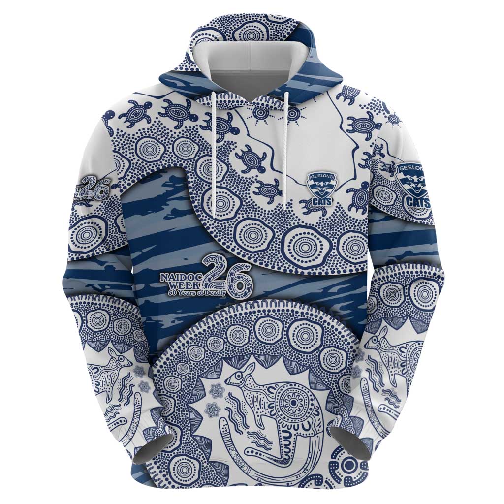 Geelong Cats NAIDOC Week 2026 Zip Hoodie Australian Aboriginal Dot Art Dreamtime Pattern Style