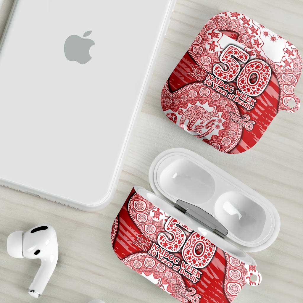 Gold Coast Suns NAIDOC Week 2026 AirPods Case Australian Aboriginal Dot Art Dreamtime Pattern Style