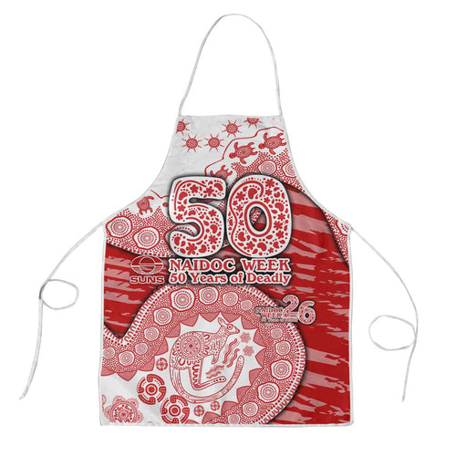 Gold Coast Suns NAIDOC Week 2026 Apron Australian Aboriginal Dot Art Dreamtime Pattern Style