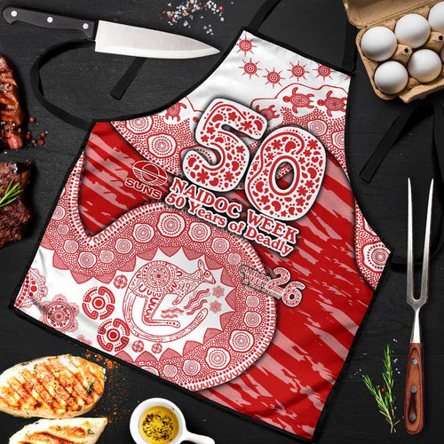 Gold Coast Suns NAIDOC Week 2026 Apron Australian Aboriginal Dot Art Dreamtime Pattern Style
