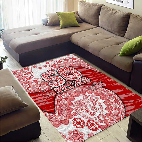Gold Coast Suns NAIDOC Week 2026 Area Rug Australian Aboriginal Dot Art Dreamtime Pattern Style
