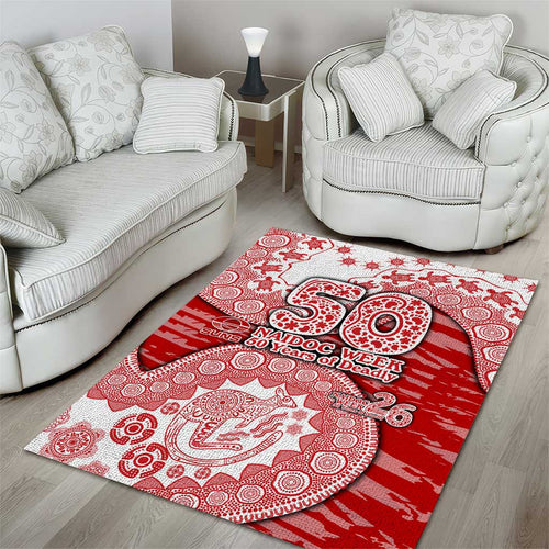 Gold Coast Suns NAIDOC Week 2026 Area Rug Australian Aboriginal Dot Art Dreamtime Pattern Style