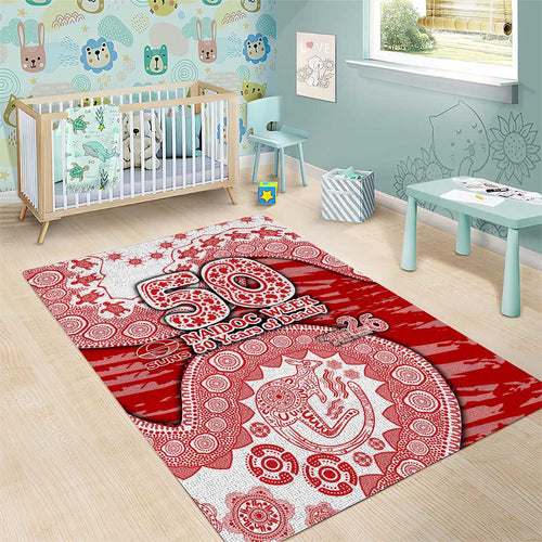 Gold Coast Suns NAIDOC Week 2026 Area Rug Australian Aboriginal Dot Art Dreamtime Pattern Style