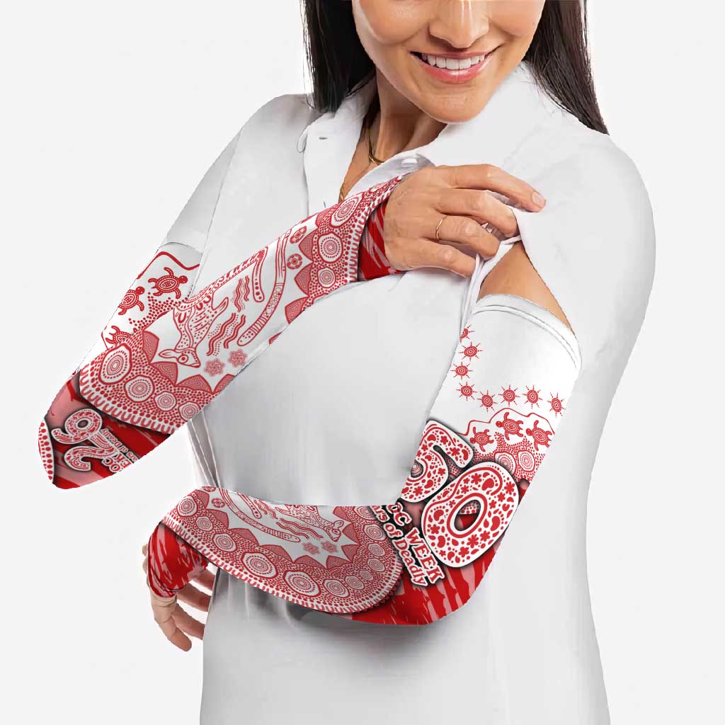 Gold Coast Suns NAIDOC Week 2026 Arm Sleeves Australian Aboriginal Dot Art Dreamtime Pattern Style
