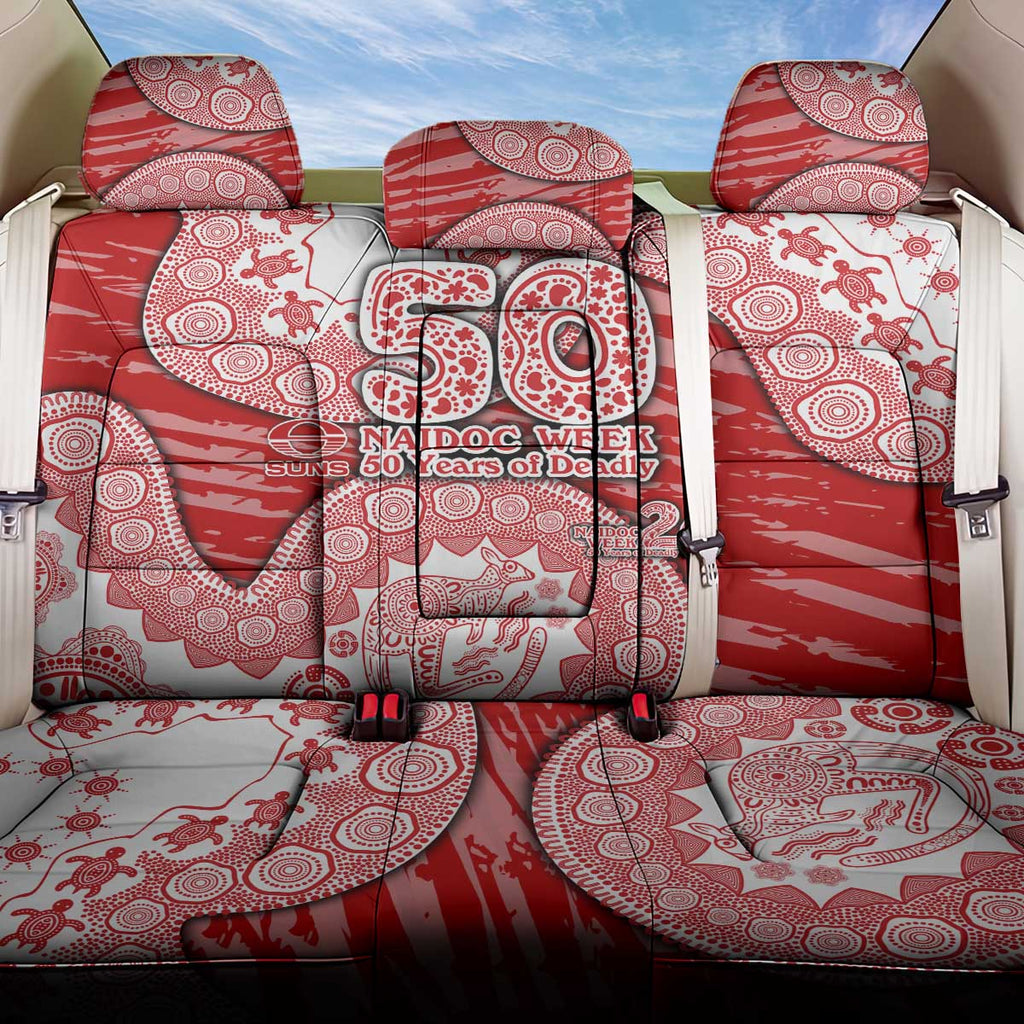 Gold Coast Suns NAIDOC Week 2026 Back Car Seat Cover Australian Aboriginal Dot Art Dreamtime Pattern Style