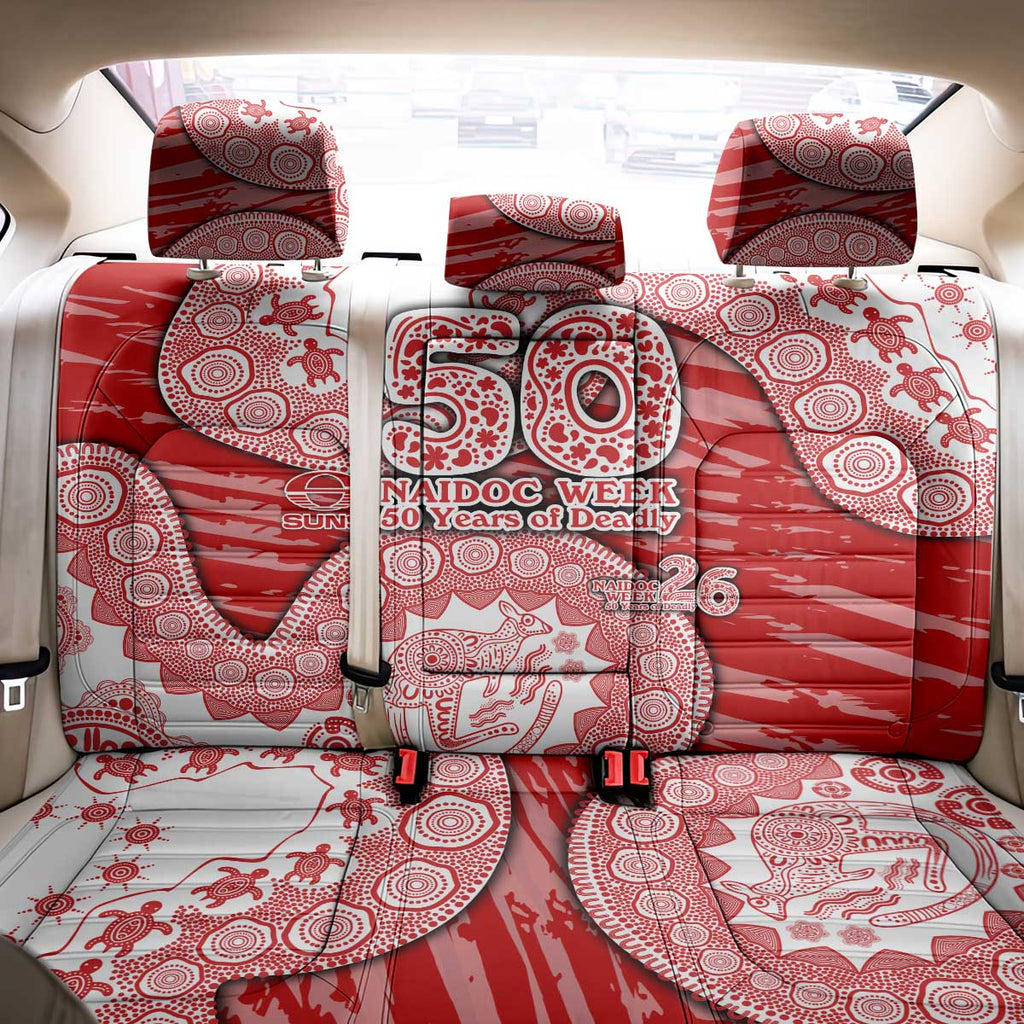 Gold Coast Suns NAIDOC Week 2026 Back Car Seat Cover Australian Aboriginal Dot Art Dreamtime Pattern Style