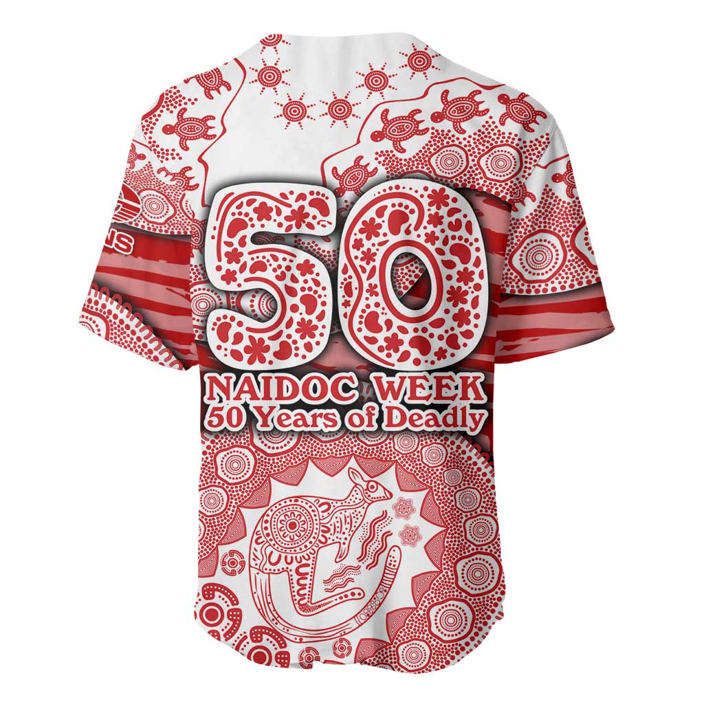 Gold Coast Suns NAIDOC Week 2026 Baseball Jersey Australian Aboriginal Dot Art Dreamtime Pattern Style