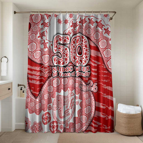 Gold Coast Suns NAIDOC Week 2026 Bathroom Set Australian Aboriginal Dot Art Dreamtime Pattern Style
