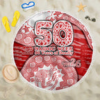 Gold Coast Suns NAIDOC Week 2026 Beach Blanket Australian Aboriginal Dot Art Dreamtime Pattern Style