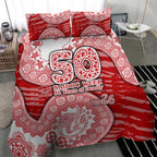 Gold Coast Suns NAIDOC Week 2026 Bedding Set Australian Aboriginal Dot Art Dreamtime Pattern Style