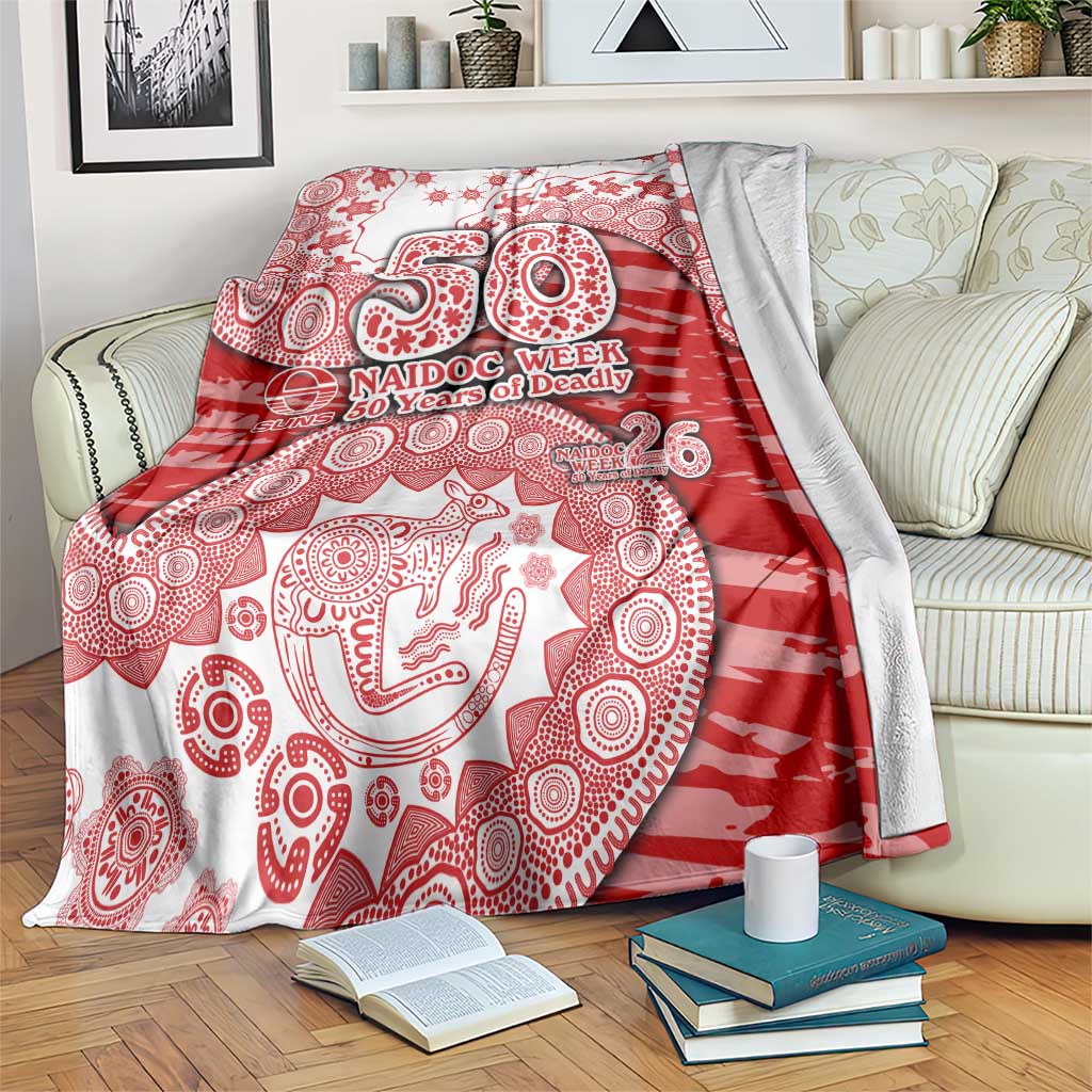 Gold Coast Suns NAIDOC Week 2026 Blanket Australian Aboriginal Dot Art Dreamtime Pattern Style