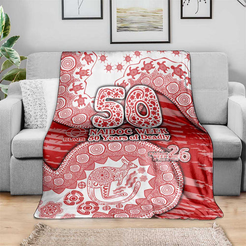 Gold Coast Suns NAIDOC Week 2026 Blanket Australian Aboriginal Dot Art Dreamtime Pattern Style