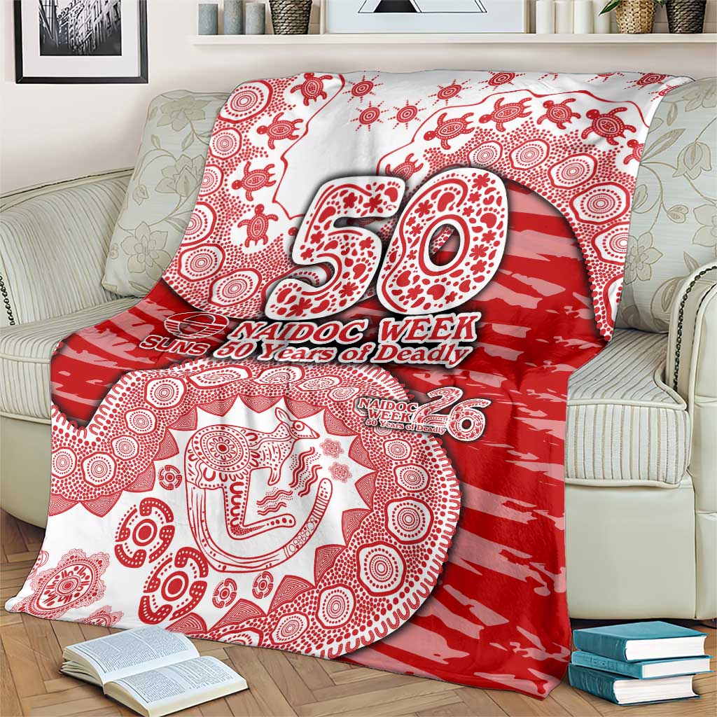 Gold Coast Suns NAIDOC Week 2026 Blanket Australian Aboriginal Dot Art Dreamtime Pattern Style
