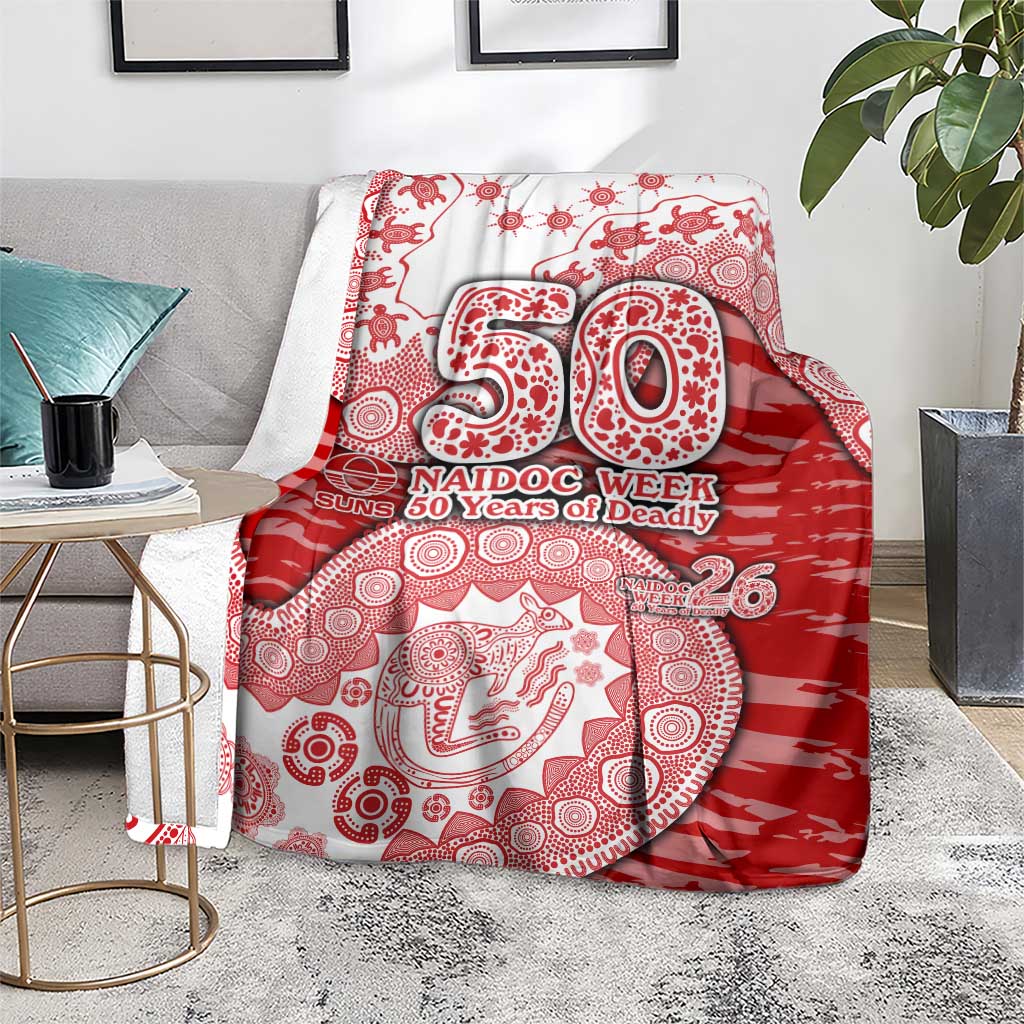 Gold Coast Suns NAIDOC Week 2026 Blanket Australian Aboriginal Dot Art Dreamtime Pattern Style