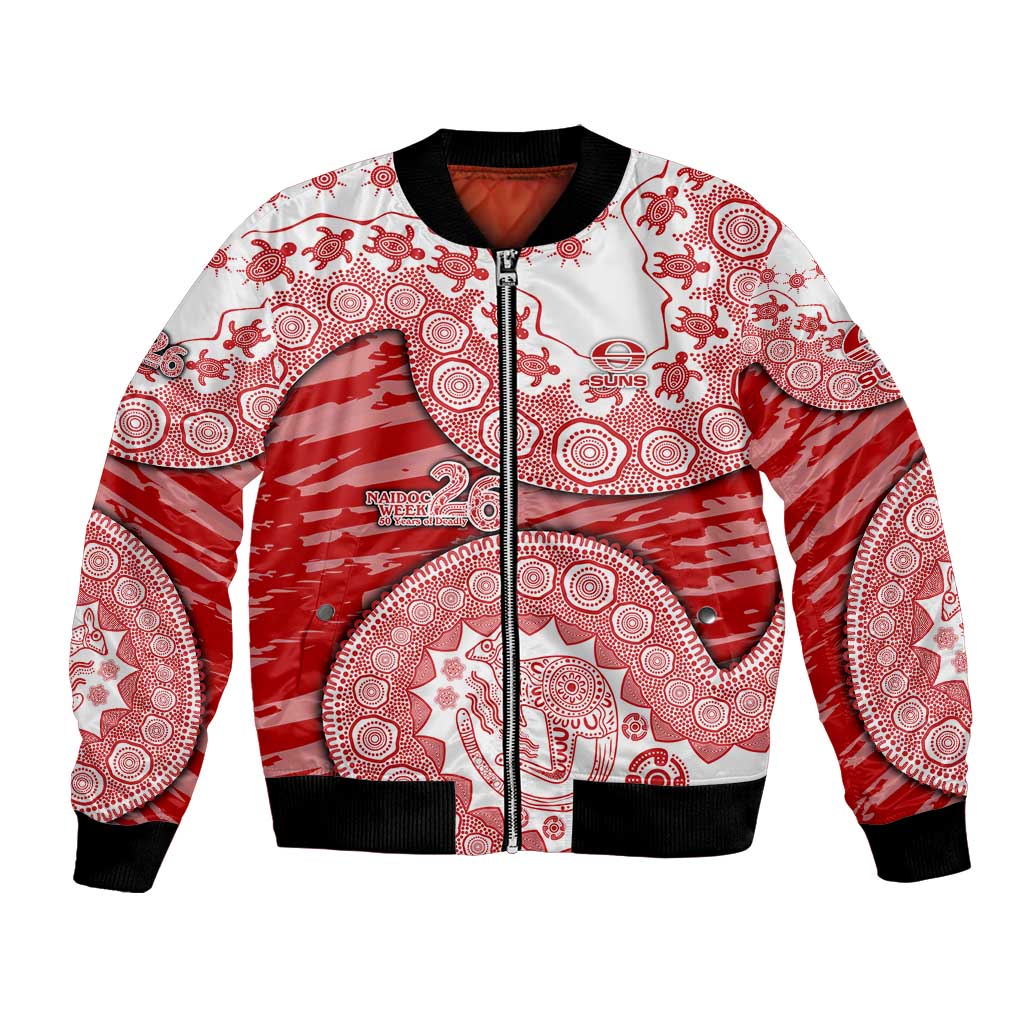 Gold Coast Suns NAIDOC Week 2026 Bomber Jacket Australian Aboriginal Dot Art Dreamtime Pattern Style