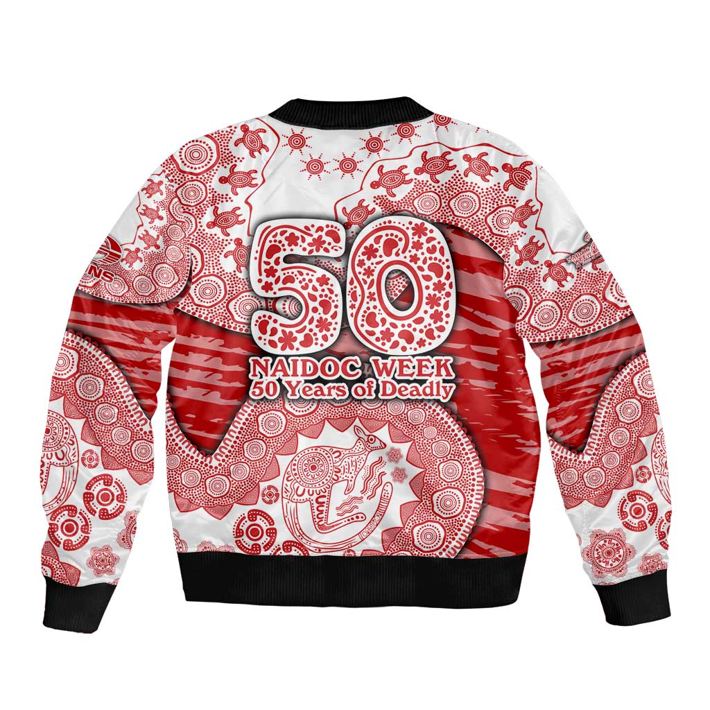 Gold Coast Suns NAIDOC Week 2026 Bomber Jacket Australian Aboriginal Dot Art Dreamtime Pattern Style