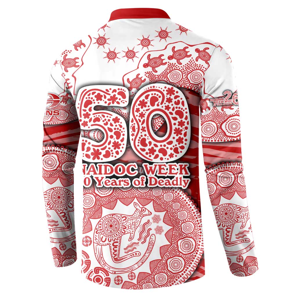 Gold Coast Suns NAIDOC Week 2026 Button Sweatshirt Australian Aboriginal Dot Art Dreamtime Pattern Style