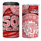 Gold Coast Suns NAIDOC Week 2026 4 in 1 Can Cooler Tumbler Australian Aboriginal Dot Art Dreamtime Pattern Style