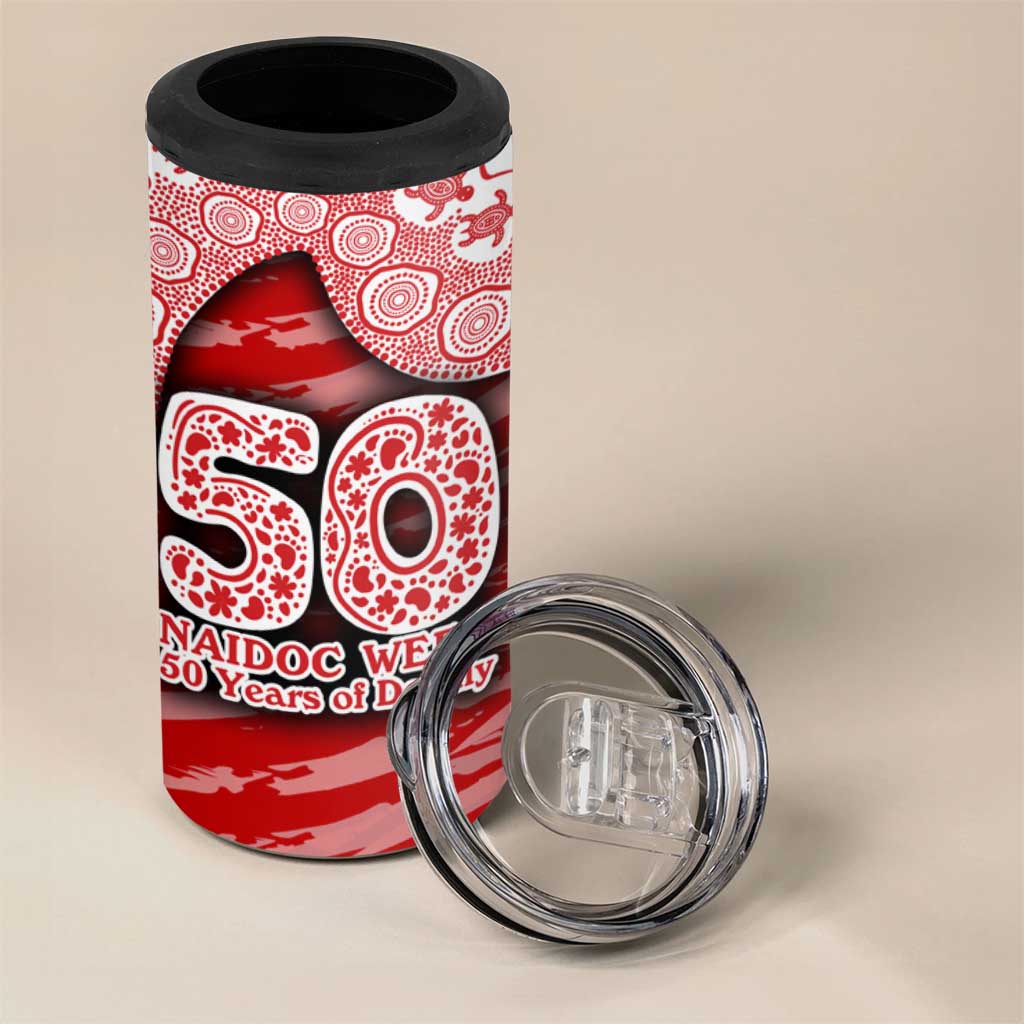 Gold Coast Suns NAIDOC Week 2026 4 in 1 Can Cooler Tumbler Australian Aboriginal Dot Art Dreamtime Pattern Style