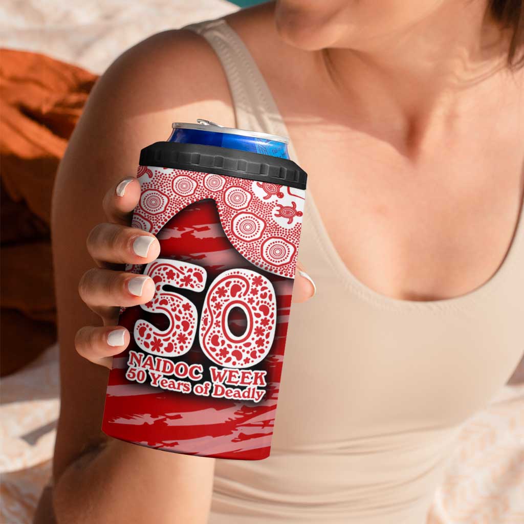 Gold Coast Suns NAIDOC Week 2026 4 in 1 Can Cooler Tumbler Australian Aboriginal Dot Art Dreamtime Pattern Style