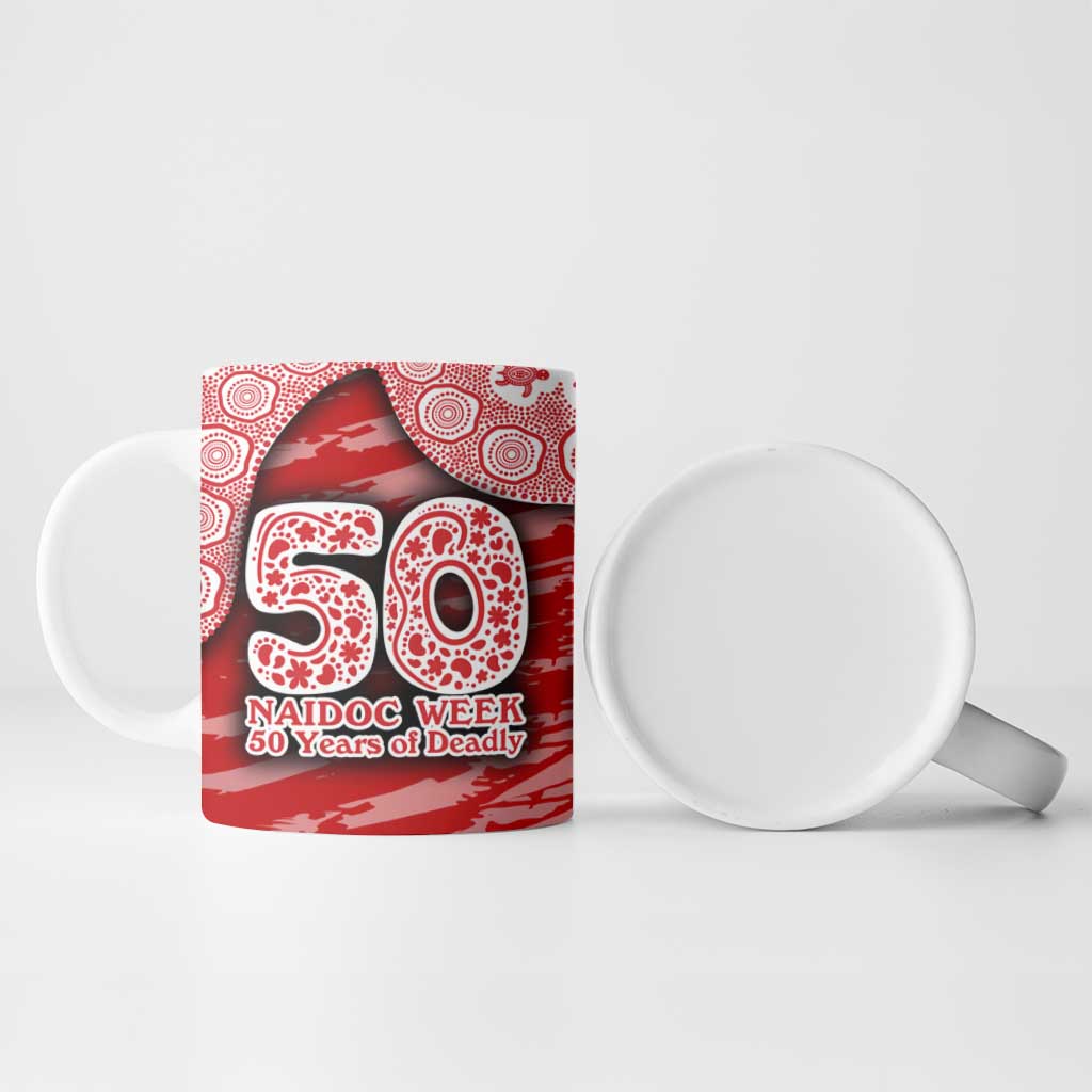 Gold Coast Suns NAIDOC Week 2026 Ceramic Mug Australian Aboriginal Dot Art Dreamtime Pattern Style