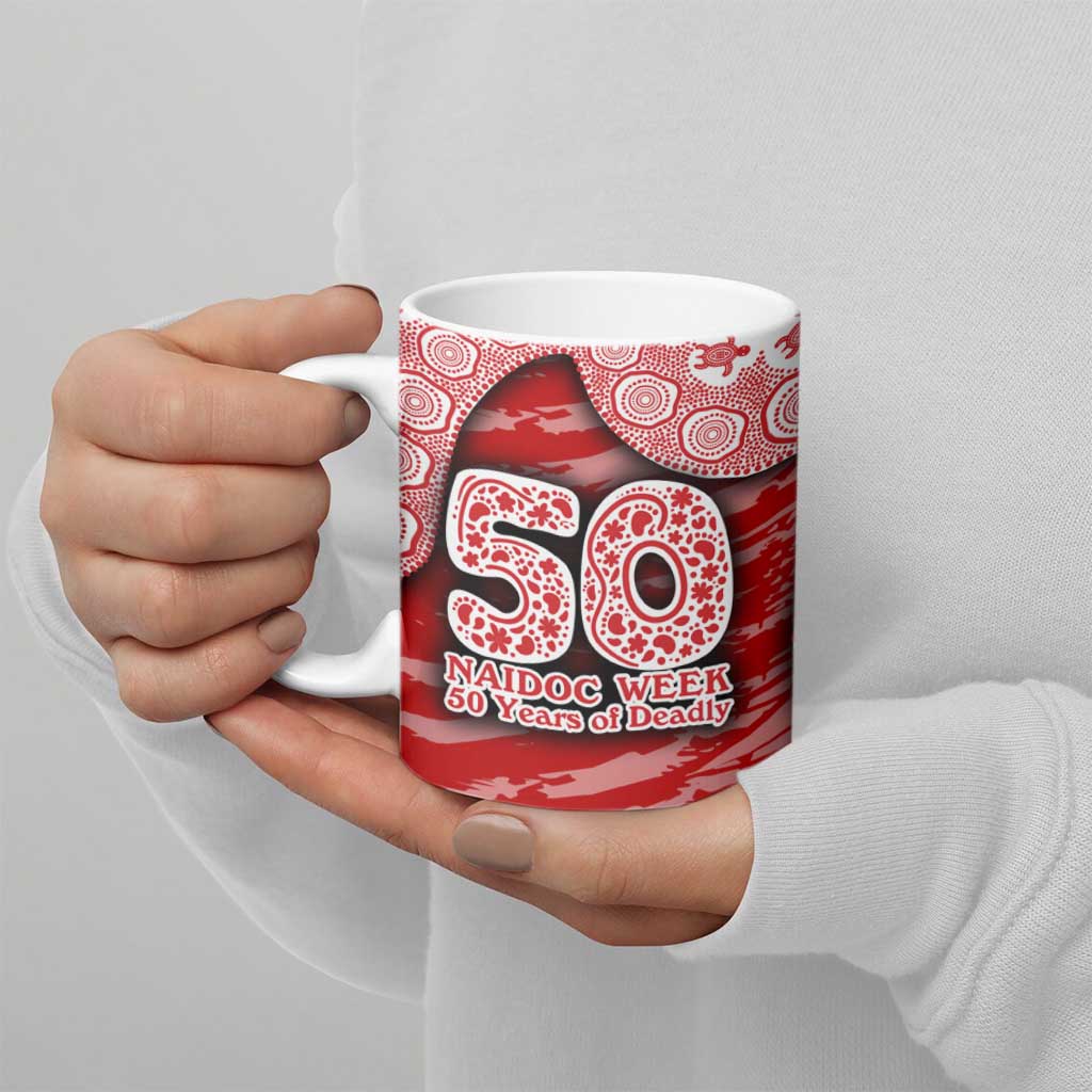 Gold Coast Suns NAIDOC Week 2026 Ceramic Mug Australian Aboriginal Dot Art Dreamtime Pattern Style